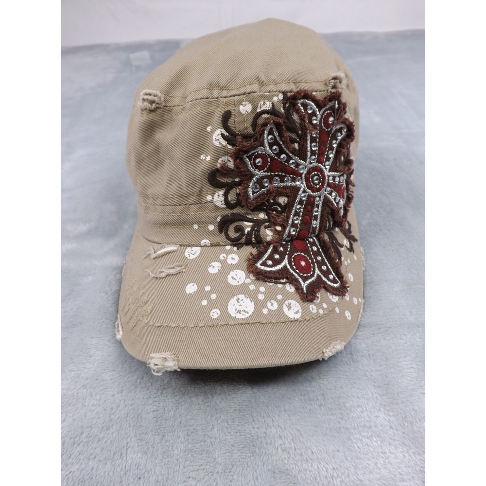 Leader L.O.G.A. Cap/Hat Women's Strapback Embroidered Tan/Brown/Burgundy/White‎